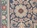 Silk Sino Persian Rug 9x12, Panel Design, Garden of Eden Pattern, Fine 200 KPSI, Hand Knotted Room Sized Silk Carpet, Vintage