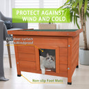 Cat House Waterproof Feral Kitty Shelter Outdoor Indoor Rabbit Hutch for Bunnies,Cats,Dogs and Other Small Animals,Asphalt Roof