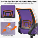 Ergonomic Purple Mesh Office Chair With Lumbar Support