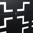 Outdoor & Indoor Freestanding Decorative Privacy Screen, Metal Privacy Fence Panels, Black, 76' H x 48' W
