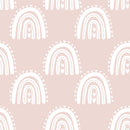 Voguish Pink Wallpaper with Rainbows