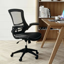 Kelista Mid-Back Ergonomic Office Chair With Adjustable Height, Black