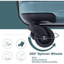 Expandable 3 Piece Luggage Sets PC Lightweight & Durable Suitcase with Two Hooks, Spinner Wheels, TSA Lock, (21/25/29) Dark Green