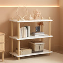 Three Tier White Bookcase Free Standing Display Rack