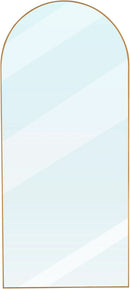 Arched Full Length Mirror 71x32 Inches Gold Aluminum Floor