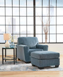 Modern Upholstered Accent Chair In Blue For Living Room