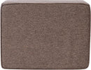 Chocolate Brownstone Storage Ottoman With Hinged Lid