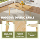 6PCs Dining Room Table Set, Rustic Farmhouse Dining Room Rectangular Table with 4 Upholstered Chairs and Bench, Solid Wood Kitchen Dining Table Set for 6 Persons