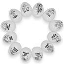 Set of 12 Color Your Own Religious Plastic Easter Eggs 2.25 Inches