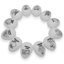 Set of 12 Color Your Own Religious Plastic Easter Eggs 2.25 Inches