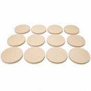 12 Circles Unfinished Wooden Shapes Craft Cutouts DIY Unpainted 3D Plaques 3 Inches