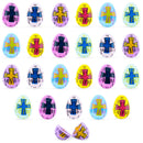 Set of 24 Pastel Cross Religious Plastic Easter Eggs