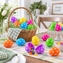 Set of 24 Polka Dot Plastic Easter Eggs
