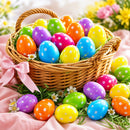 Set of 24 Polka Dot Plastic Easter Eggs