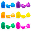 12 Bright Multicolored Plastic Eggs 2.25 Inches