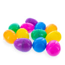 12 Bright Multicolored Plastic Eggs 2.25 Inches