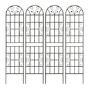 2 Pack Metal Garden Trellis 86.7' x 19.7' Rustproof Trellis for Climbing Plants Outdoor Flower Support Black