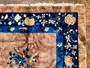 Antique Chinese Wool Rug 9x12, Large Peking Carpet, Handmade, Nichols Rug