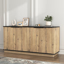 Multi-functional MDF Sideboard, an Ideal Choice for TV and Tableware Storage in Modern Homes, with Product Dimensions of 55*15.7*29.6 Inches.