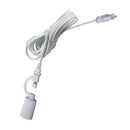 16"W 1 Light Swag Plug-In Pendant  Shallow Drum Textured Slate Blue Shade White Cord