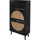 Rattan, Allen 2 door 1 drawer cabinet, shoe rack, double layer, suitable for entrance