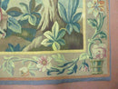 Antique French Tapestry 5x6 French Handmade Aubusson Nature One Of A Kind Rare