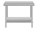 36''*24'' Commercial Work Table for Restaurant and Home Stainless Steel Kitchen Prep Table with Under Shelf