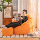 Giant Bean Bag Chair, Oversized Bean Bag Couch for Adults and Kids, Faux Fur Shell-Shaped Large Bean Bag Chair with Filler, Stuffed Big Accent Sofa Chair Floor Sofa for Gaming, Reading