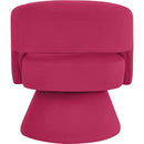 Modern Swivel Barrel Chair, Upholstered Velvet Round Accent Chairs,360 Degree Comfy Swivel Chair with Open Backrest, Single Chair Armchair for Living Room Bedroom, Homerest, Rose Pink