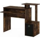 Amber Pine Black Econ Writing Desk With Keyboard Tray
