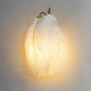 DecorBites™ Gold Curved Sconce - Simplicity Feather Wall Light Fixture for Bedside
