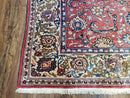 Semi Antique Persian Kashan Rug, Red & Beige, Hand-Knotted, Wool, 4'7" x 6' 6", Pair B