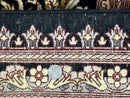 Pak Persian Rug 9x12, Highly Detailed Fine 260 KPSI, Floral, Handmade Traditional Carpet, Black