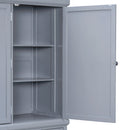 [Assembly Video Provided] TOPMAX 73'' Freestanding Wooden Kitchen Pantry Organizers and Storage Kitchen Cabinet with Drawers Cupboard with Door Shelves and Adjustable Shelves for Dining Room, Gray