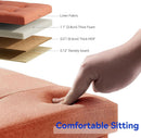 30 Inch Folding Storage Ottoman Bench Bright Orange