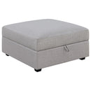 Cambria 6-piece Upholstered Modular Sectional Sofa Grey