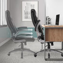 Bonded Leather Executive Office Chair Black High Back