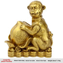 Feng shui brass copper monkey cornucopia living room wealth decor