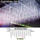 Festive golden led string lights outdoor garden decor