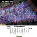 Festive golden led string lights outdoor garden decor
