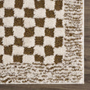 Leryn Brown Checkered Plush Rug