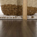 Leryn Brown Checkered Plush Rug