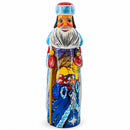 Snowman Couple Hand Carved Wooden Santa Figurine 7.25 Inches