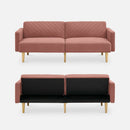 Chloe Futon Sofa Bed With Adjustable Back And Tapered Legs