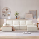 Luxury Cloud Chenille Modular U Shaped Sectional Sofa with Ottomans, Deep Seat, No Assembly Required, 3 Colors, 110*72'