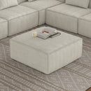 Sectional Sofa Ottoman , Cream