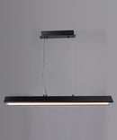 Glider 36"L 1-Light LED Island Light Light Fixture Black and Polished Chrome Finish by ET2