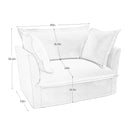 Set of 2 Slipcovered Armchairs,Deep Seat Accent Chair Set for Living Room, Reading Room, Bedroom and Working Spaces,Armchair Sets with Large Soft Pillows,Chenille Fabric,Black