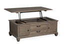 Lancaster - Lift Top Storage Cocktail Table (With Casters) - Dove Tail Gray