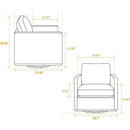 30.7"W Square Upholstered Swivel Accent Chair and Comfy Accent Single Sofa Chair, 360 Degree Club Chair, Lounge Armchair for Living Room Bedroom Apartment Nursery.Beige